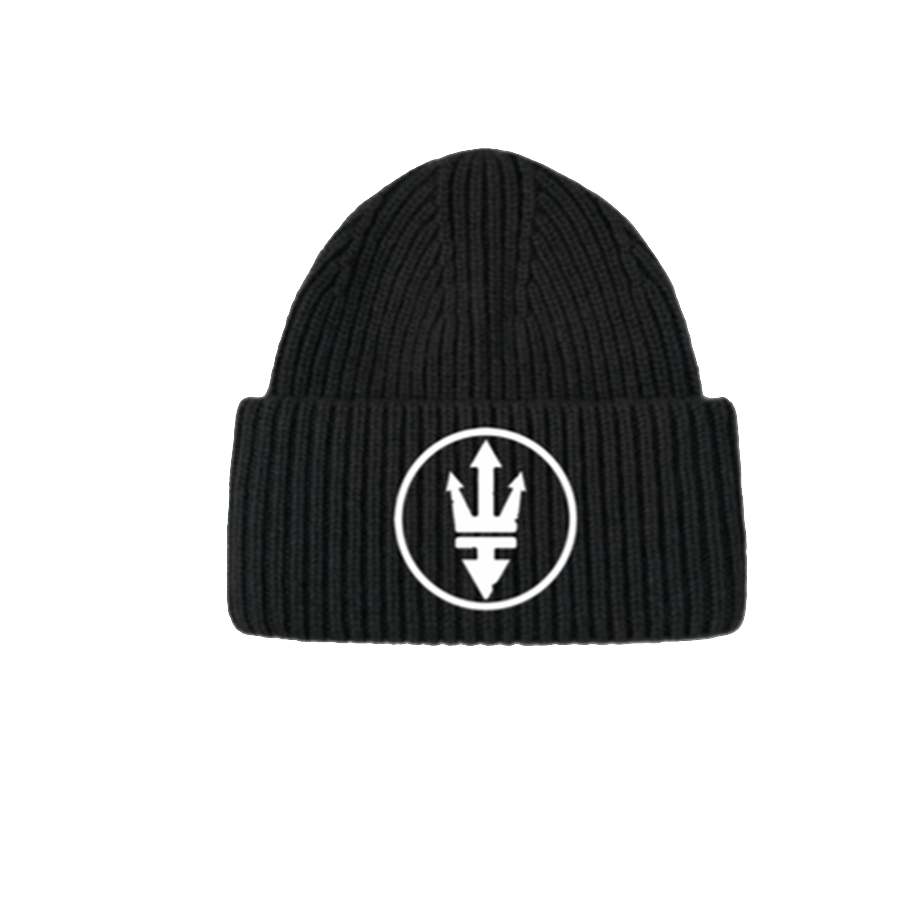 BLACK TRIDENT BEANIE