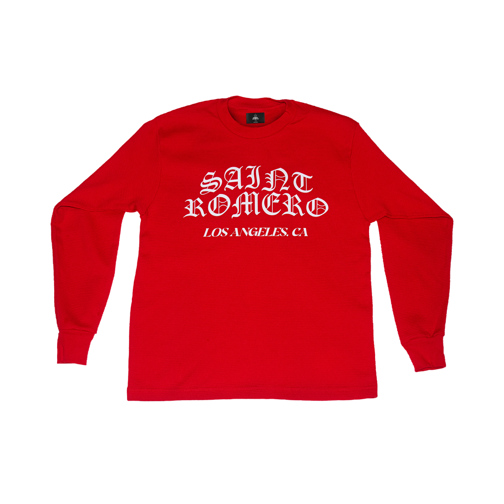 RED SR WAFFLE KNIT